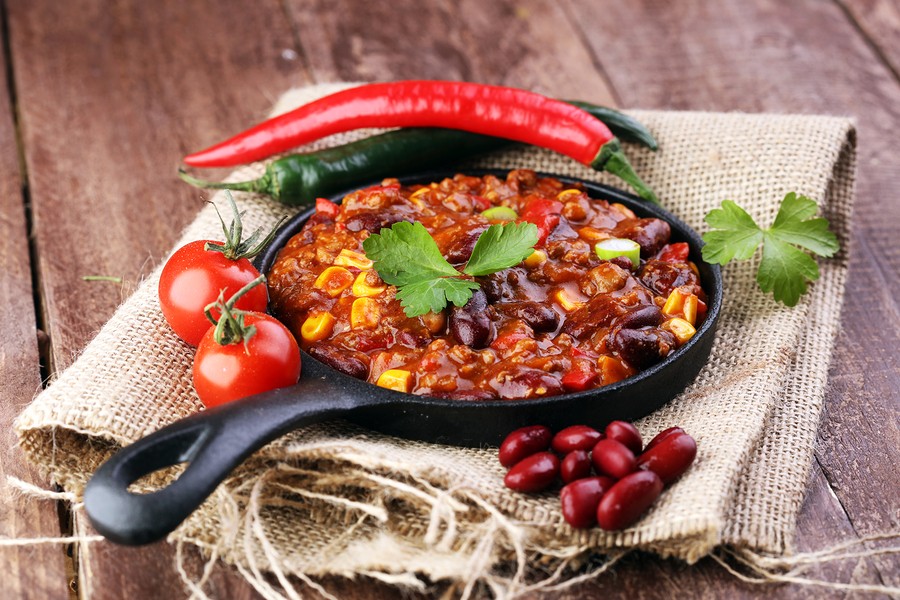 Hot Chili Con Carne - Mexican Food Tasty And Spicy