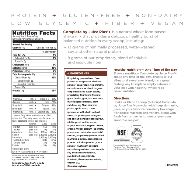 Complete Nutrition Chart